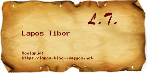 Lapos Tibor névjegykártya