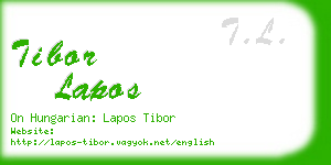 tibor lapos business card